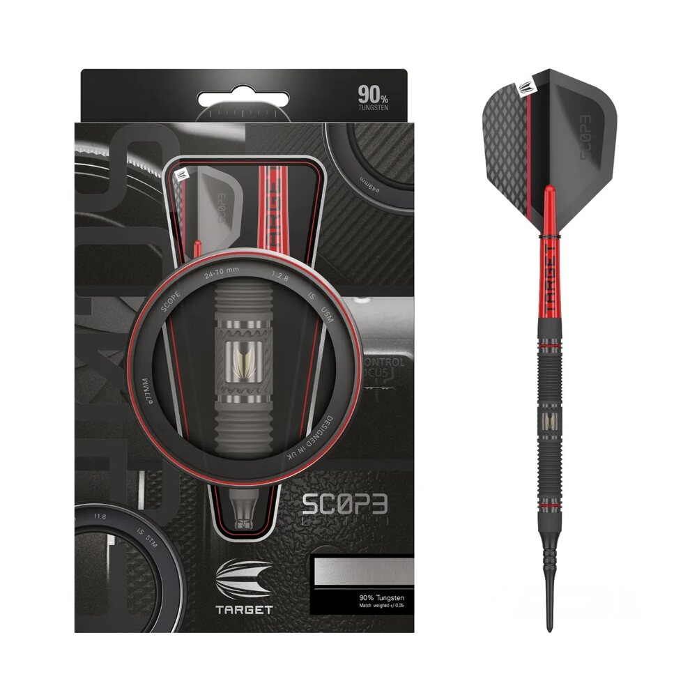 Target Darts Scope 10 90% Tungsten Soft Tip Darts