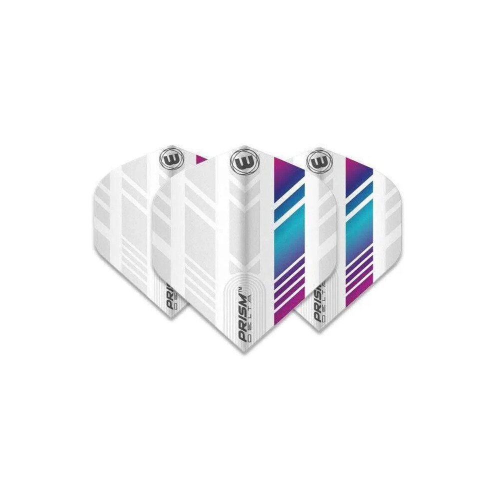 Winmau Prism Delta Extra Thick Standard White & Pink & Blue Flights